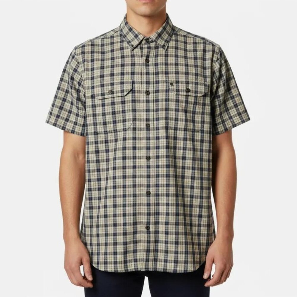 Carhartt Men's Plaid Regular Short‎ Sleeve Button-Down Shirt Blue/Multi XL NWT